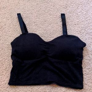 Black crop top. Size xs